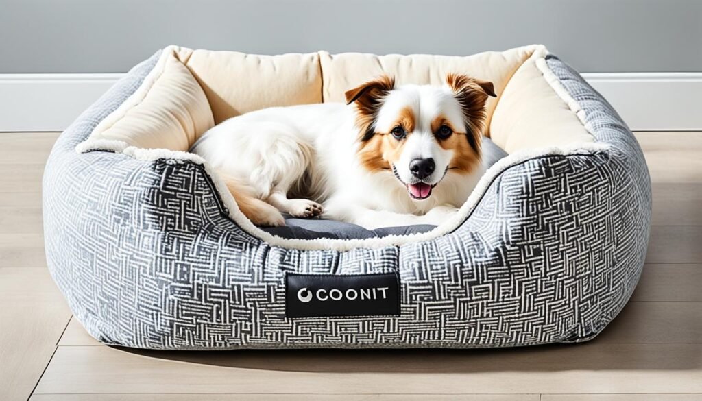 Cozy dog bed showcasing material and design choices for comfort