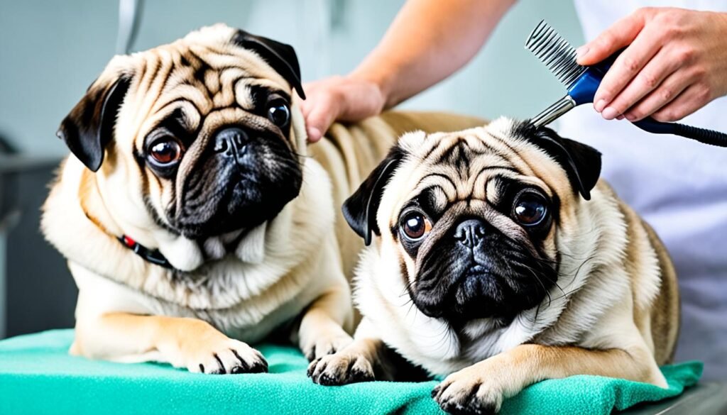 Pug grooming