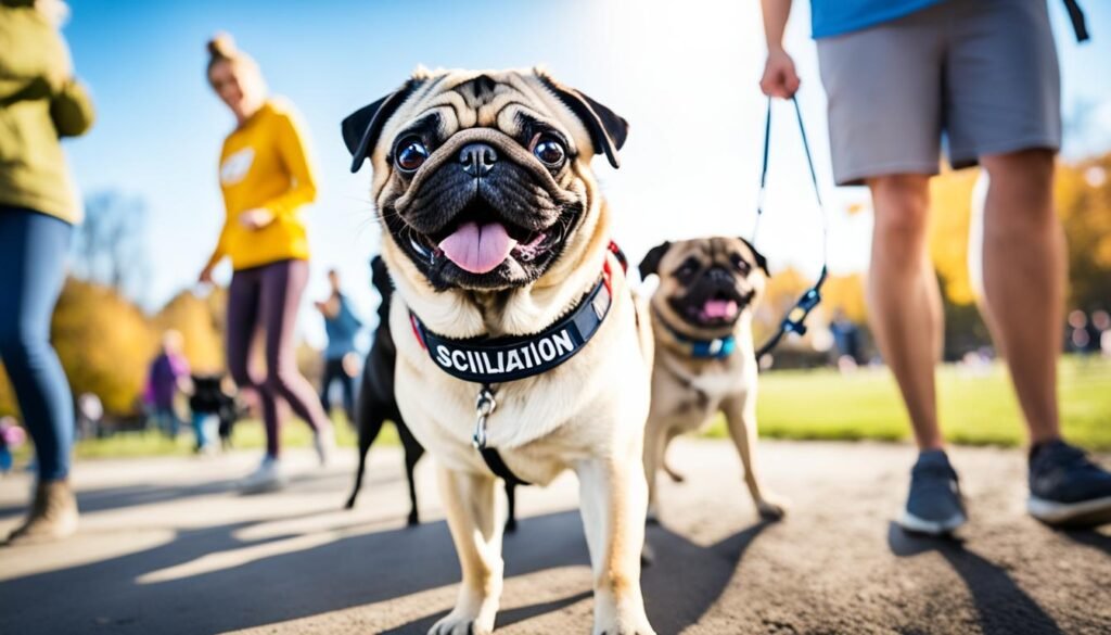 Socialization and training in Pugs