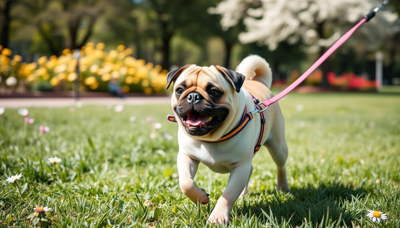 How to avoid accidents during leash training with Pugs