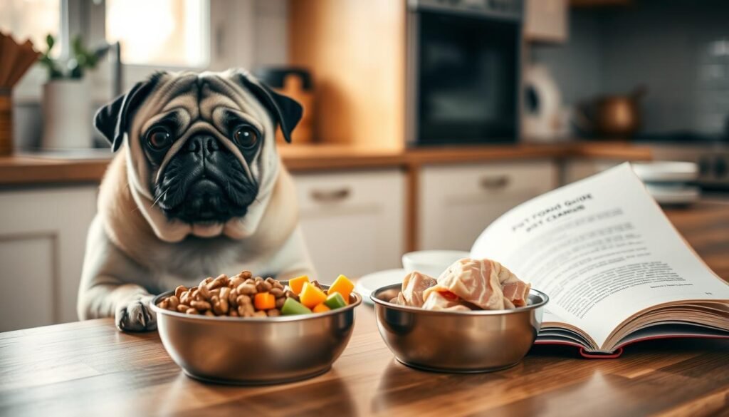 Pug food transition