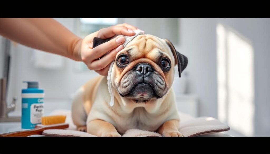 Pug grooming