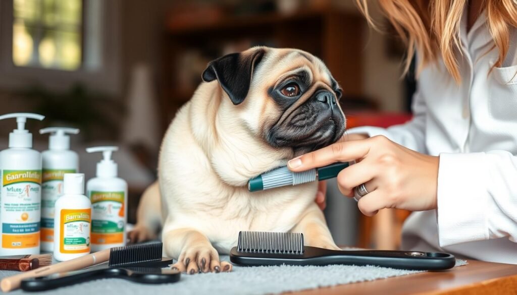 Pug grooming