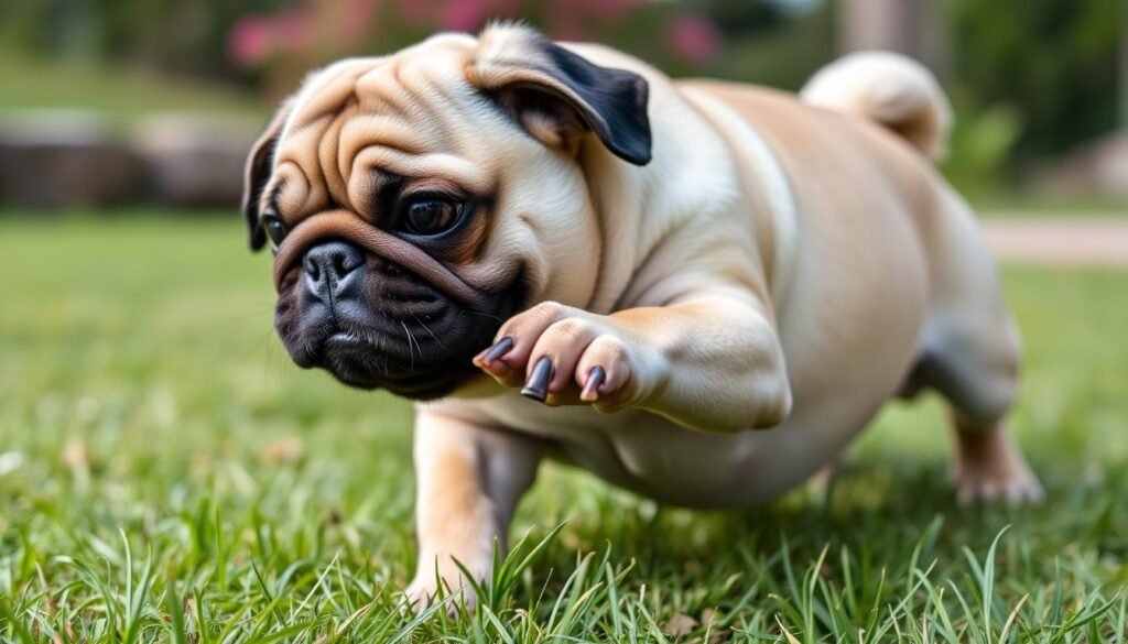 Pug nail length and exercise