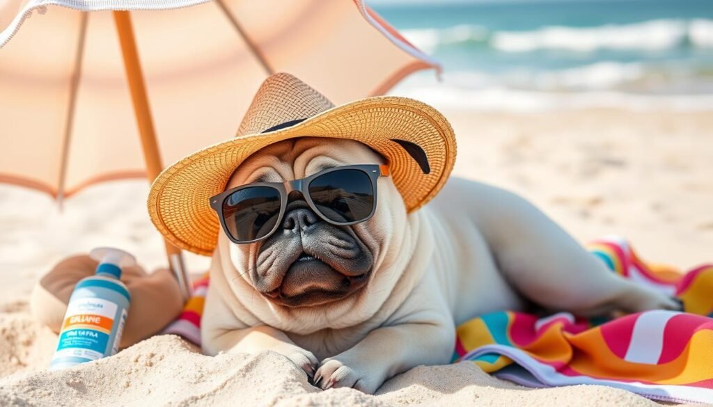 Pug sun protection