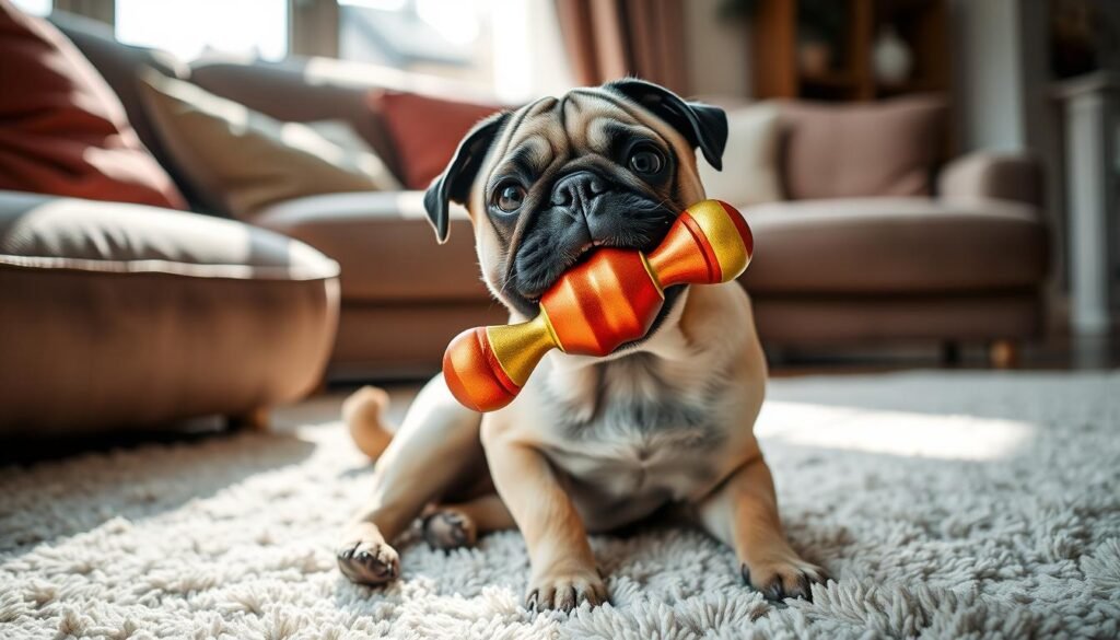 Pugs chewing toy