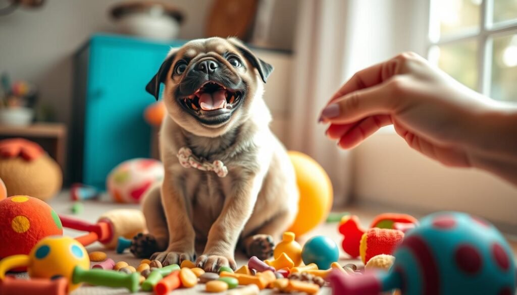 positive reinforcement for Pug training