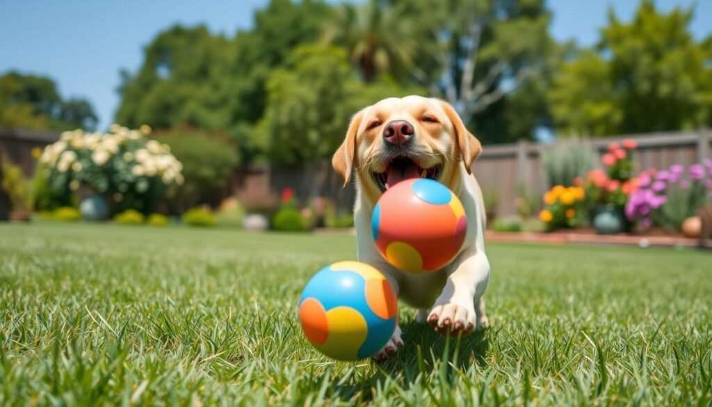 Labrador Retriever playing