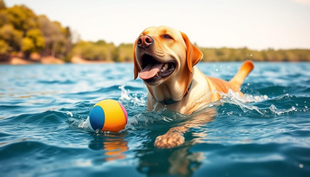 Labrador Retriever swimming