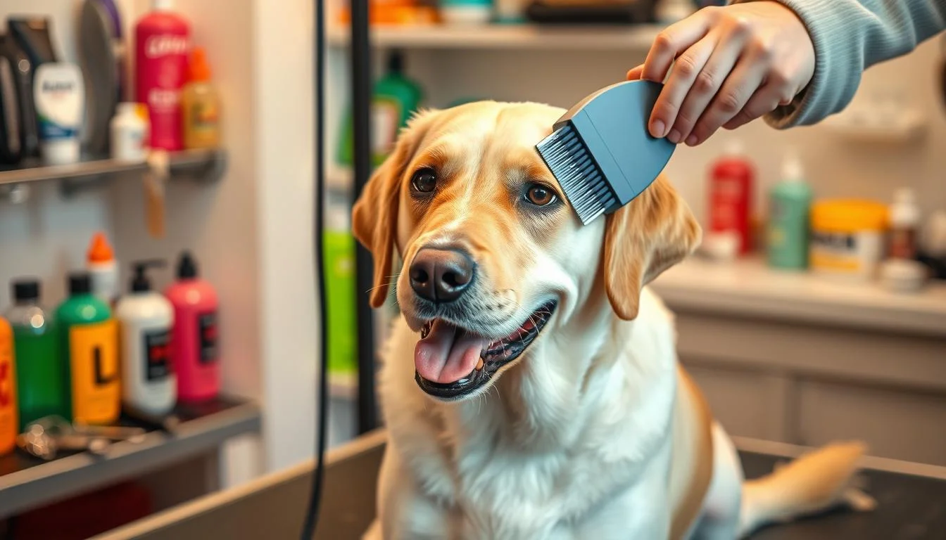 Labrador grooming