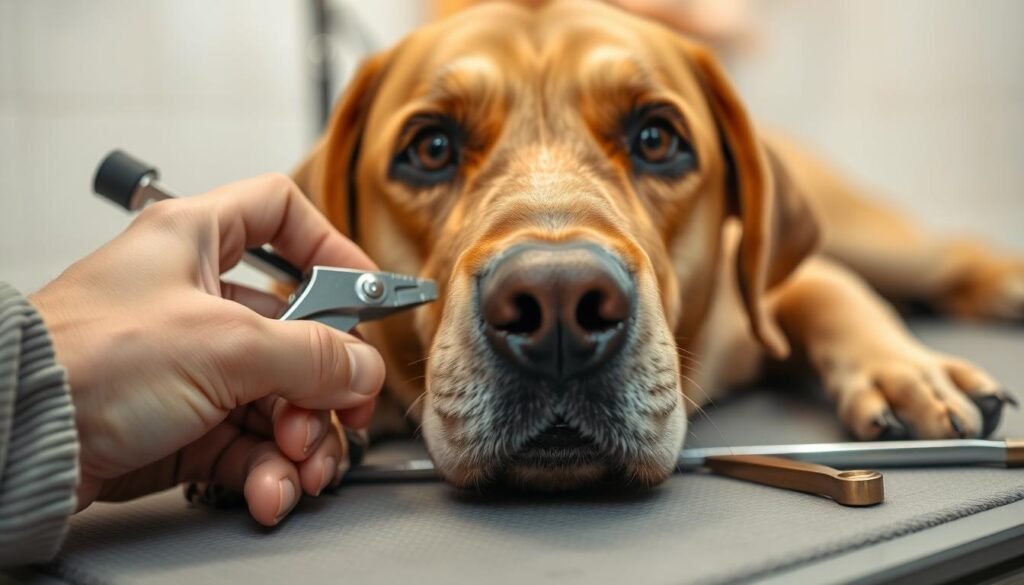 Labrador nail trimming