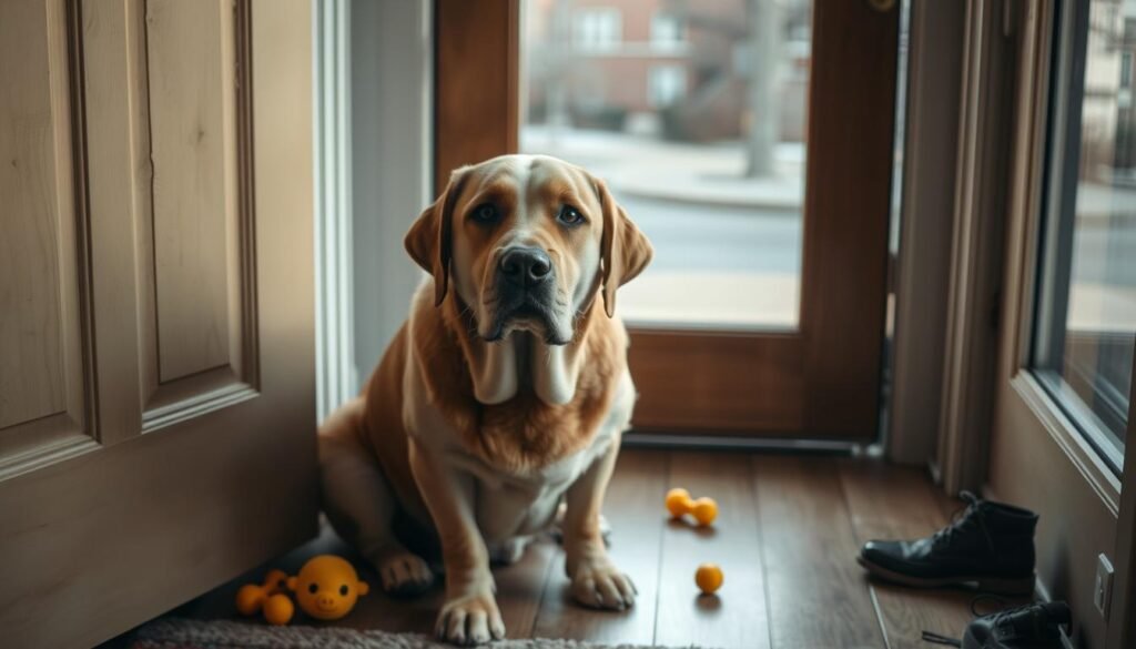 signs of separation anxiety in Labs