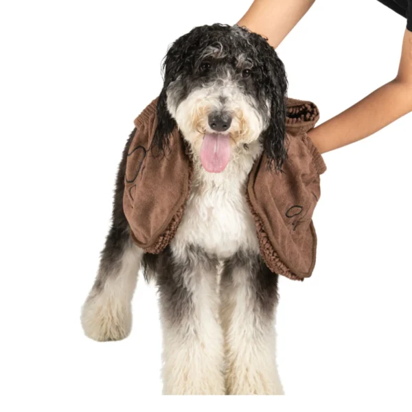 DGS Pet Products Dirty Dog Shammy Towel Extra Large Brown 16" x 38" x 0.5" - Image 2