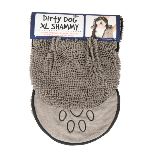 DGS Pet Products Dirty Dog Shammy Towel Extra Large Grey