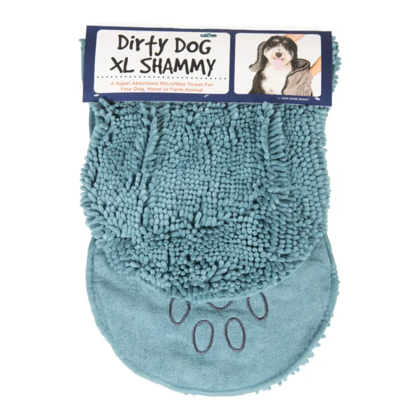 DGS Pet Products Dirty Dog Shammy Towel Extra Large Bermuda Blue